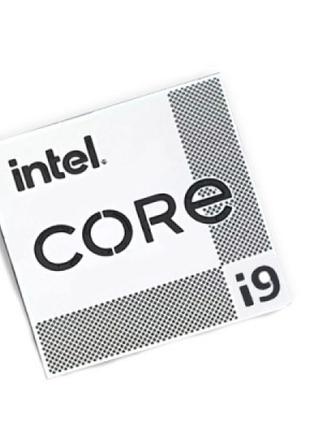 Наклейка Intel Core i9 11th Gen Silver Chrome (metal)