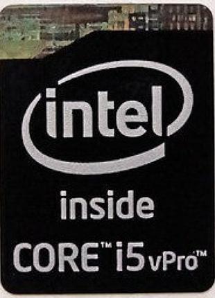 Наклейка Intel Core i5 vPro 4-го покоління black
