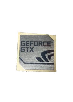 Наклейка NVIDIA GeForce GTX Silver Chrome (metal) 1,8x1,8