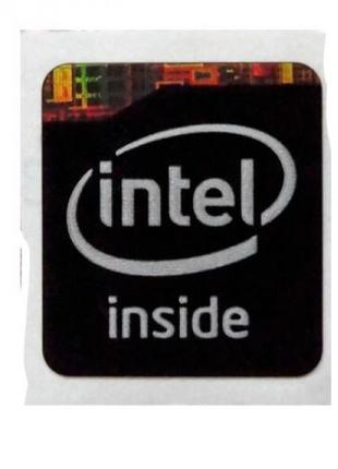 Наклейка Intel Inside black 1,7x1,9