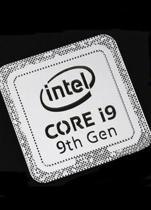 Наклейка Intel Core i9 9th Gen Silver Chrome (metal)