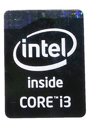 Наклейка Intel Core i3 4-го покоління black