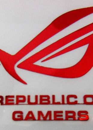Наклейка Asus Republic of Gamers ROG logo Red Sticker Metal 50...