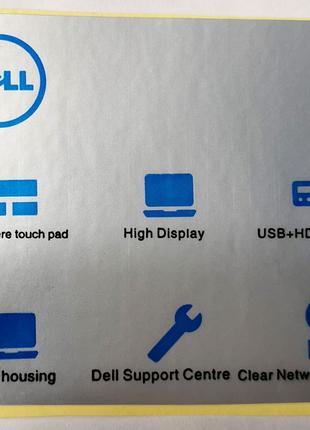 Наклейка для ноутбука Dell Silver 82x62mm