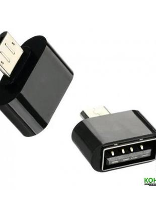 Адаптер/Перехідник OTG USB A (F) - microUSB Black