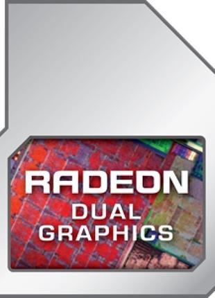 Наклейка AMD Radeon DUAL Graphics Silver 16x13mm