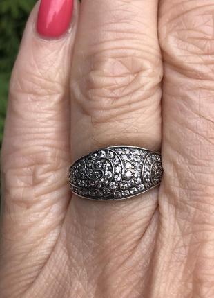 Кольцо серебряное с цирконием Амфибия 2111701, 16 размер