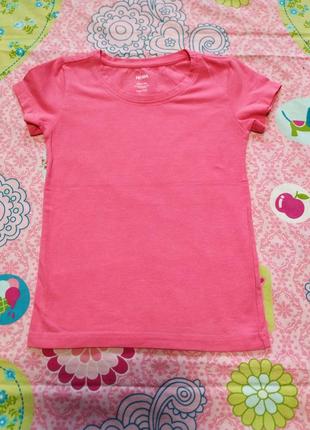 Розовая футболка для девочки 5-6 лет-hema