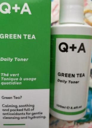 Тонер для лица с зеленым чаем q a green tea day toner 100 мл