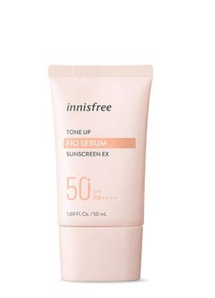 Innisfree tone up no sebum sun screen ex spf 50+ pa++++ солнце...
