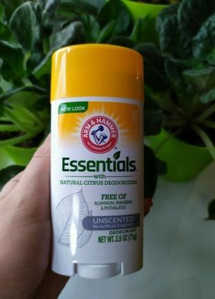 Arm & hammer essentials натуральный дезодорант без запаха
