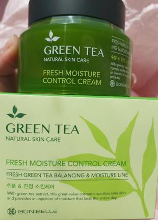Увлажняющий крем для лица с экстрактом зеленого чая enough bon...