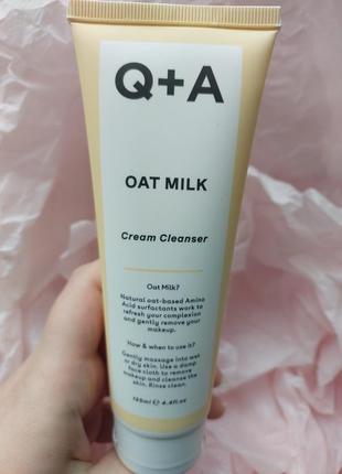 Очищающий крем для лица с овсяным молоком q+a oat milk cream c...