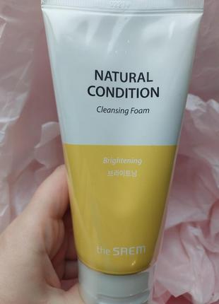 The saem natural condition brightening cleansing foam пенка дл...