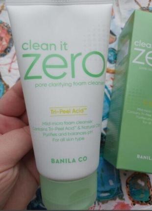 Очищувальна пінка для вмивання banila co clean it zero pore cl...