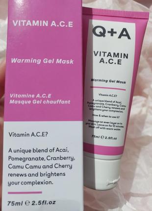 Q+a vitamin a.c.e. warming gel mask - мультивитаминная маска д...