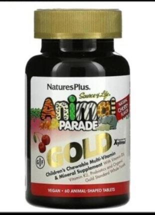Мультивітаміни для дітей nature's plus animal parade gold 60 ж...