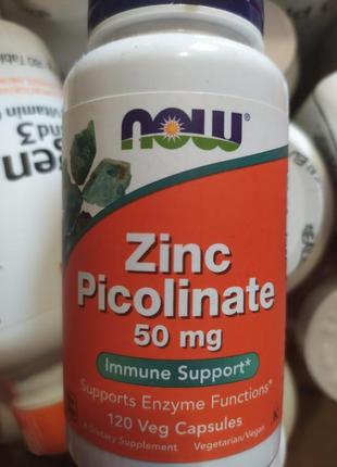 Now foods zinc picolinate 50 mg піколінат цинку, 50&nbsp мг, 1...