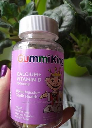 Жевательные конфеты с кальцием и vitamin d gummi king для дете...
