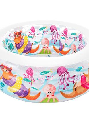 Дитячий круглий надувний басейн Intex Wet Set 152 х 56 см (58480)