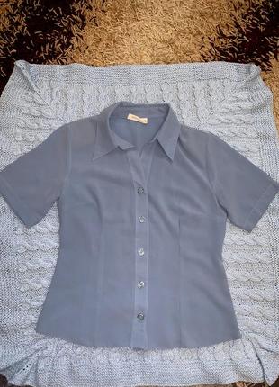 Женская рубашка, блуза небесно голубого цвета. женская рубашка...