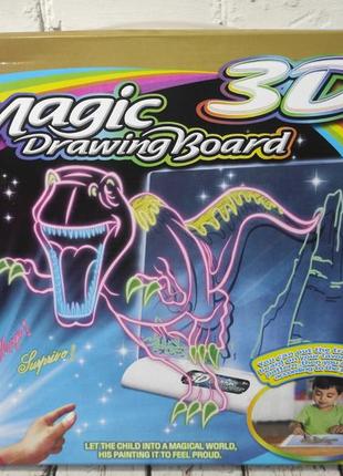 Доска для рисования с эффектом 3d магия кульман (динозавр) 415...