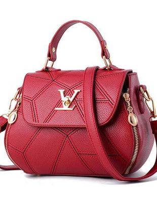 Женская стильная, модная сумка темно-красный