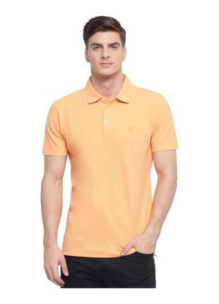 Яскрава футболка поло gant orange cotton polo t-shirt