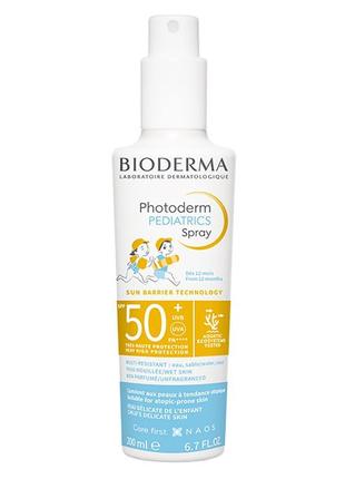 200 мл. Солнцезащитный спрей для детей, Bioderma Photoderm Ped...