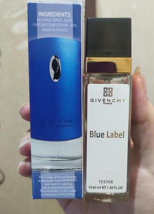 Чоловічі givenchy blue label (живанші блю лейбел) 40 мл