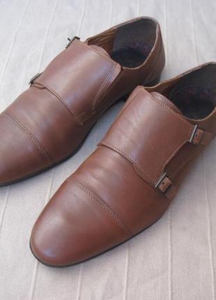 Next (45) кожаные туфли монки мужские