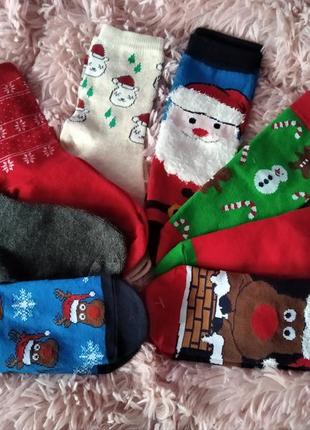 Теплые детские носки c&amp;a, новогодние