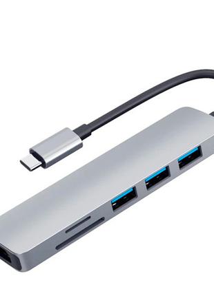 USB 3.1 Type-C хаб разветвитель на 2x USB 3.0, HDMI, кардридер...