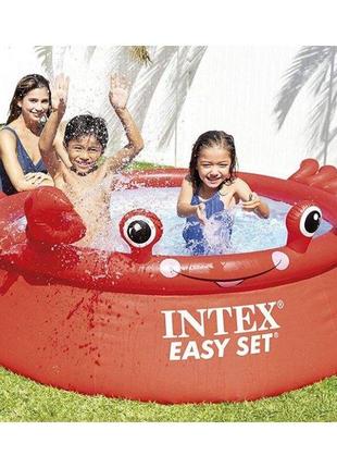 Детский надувной наливной бассейн Intex 183х51см 26100 Crab Ea...
