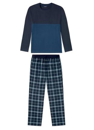Пижама (лонгслив и штаны) для мужчины livergy 362280 s синий