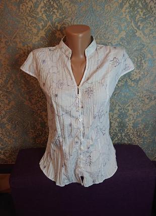 Красивая женская блуза хлопок вышивка  р.s/m блузка блузочка ф...