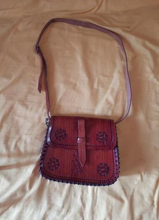 Клатч жіночий коричневий оригінальний ручної роботи, сумка,  с...