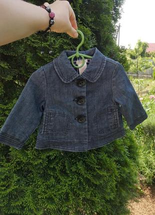 Джинсова куртка на дівчинку 1-2 роки джинсове пальто