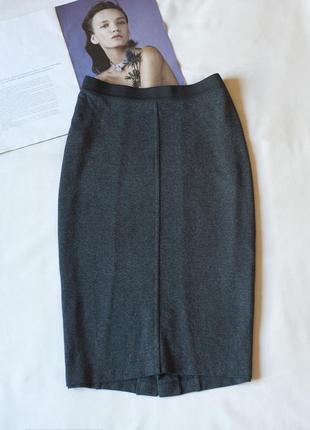 Серая облегающая юбка карандаш marco o polo, размер м