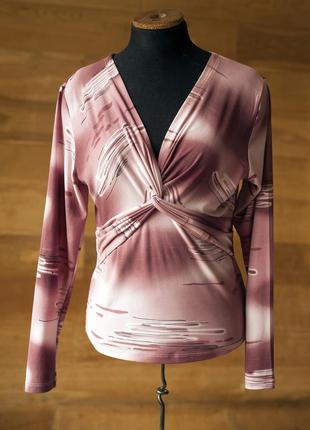Розовая блузка с абстрактным рисунком женская perfotto (италия...