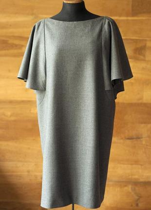 Сіра вовняна коротка сукня в мінімалістичному стилі cos, розмі...