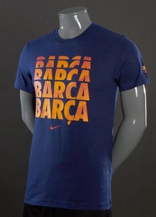 Чоловіча бавовняна футболка nike barca / barcelona fc / fcb / ...