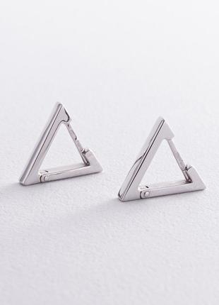 Серебряные серьги "Треугольники" 902-01273