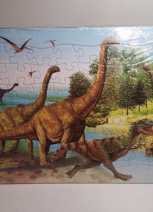 Новые пазлы динозавры 🦕 с раскраской 37*26 см
