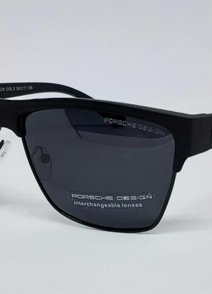 Porsche design стилтные солнцезащитные очки черные поляризиров...