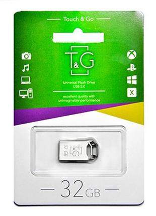 Флеш-накопичувач USB 32GB T&G; 110 Metal Series Silver (TG110-...