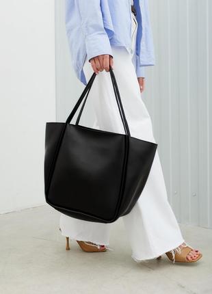 Женская сумка тоут черная сумка черный шопер шоппер хобо