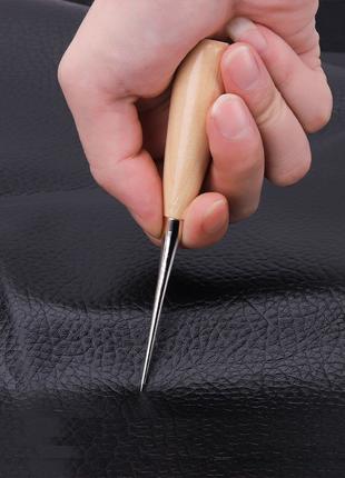 Шило конусне швейне дерев'яна ручка, 120 мм