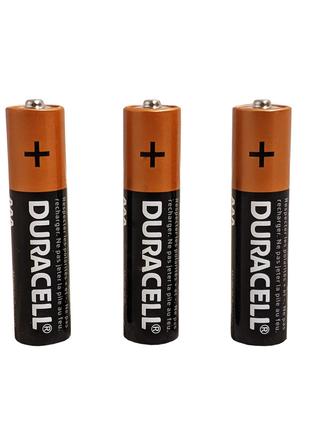 Лужна батарейка Duracell ААА LR03, якісна пальчикова батарейка