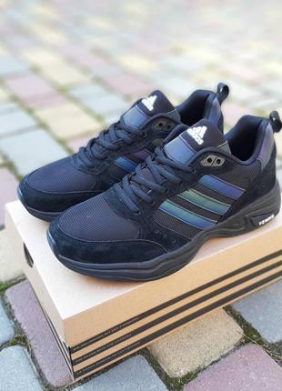 Мужские кроссовки adidas y3wxs (черные) стильные повседневные ...